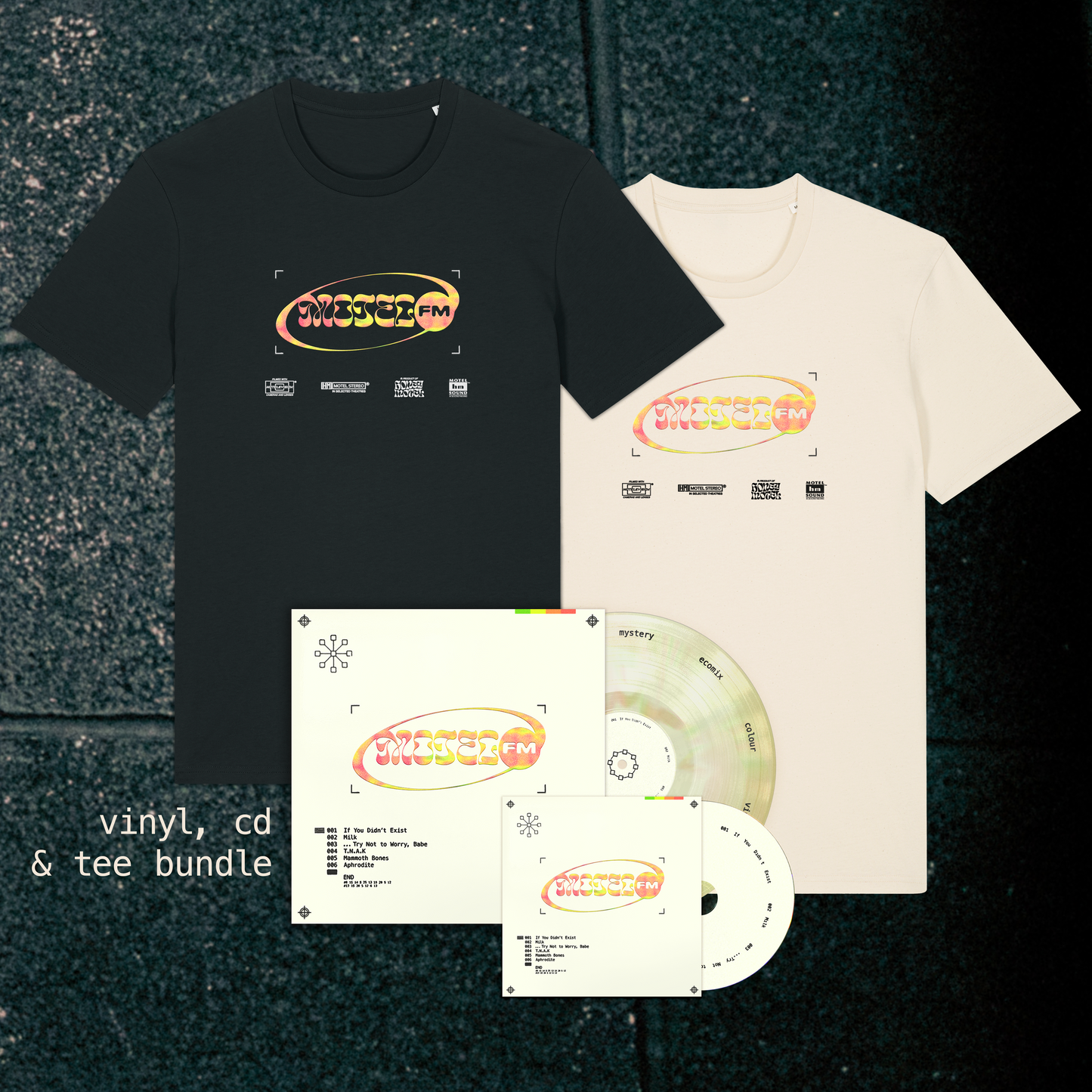 motel fm vinyl, cd & tee bundle pre-order